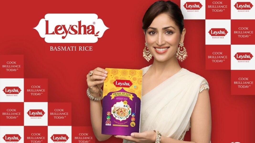 Yami Gautam Dhar Named Brand Ambassador for Leysha Basmati Rice Actress Yami Gautam Dhar representing Leysha Basmati Rice in the new marketing campaign